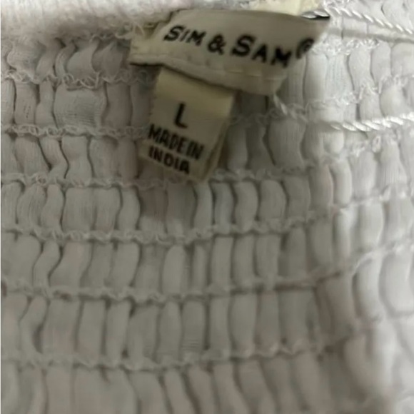 Sim and Sam White Ruffled High Rise Skirt - Picture 3 of 4